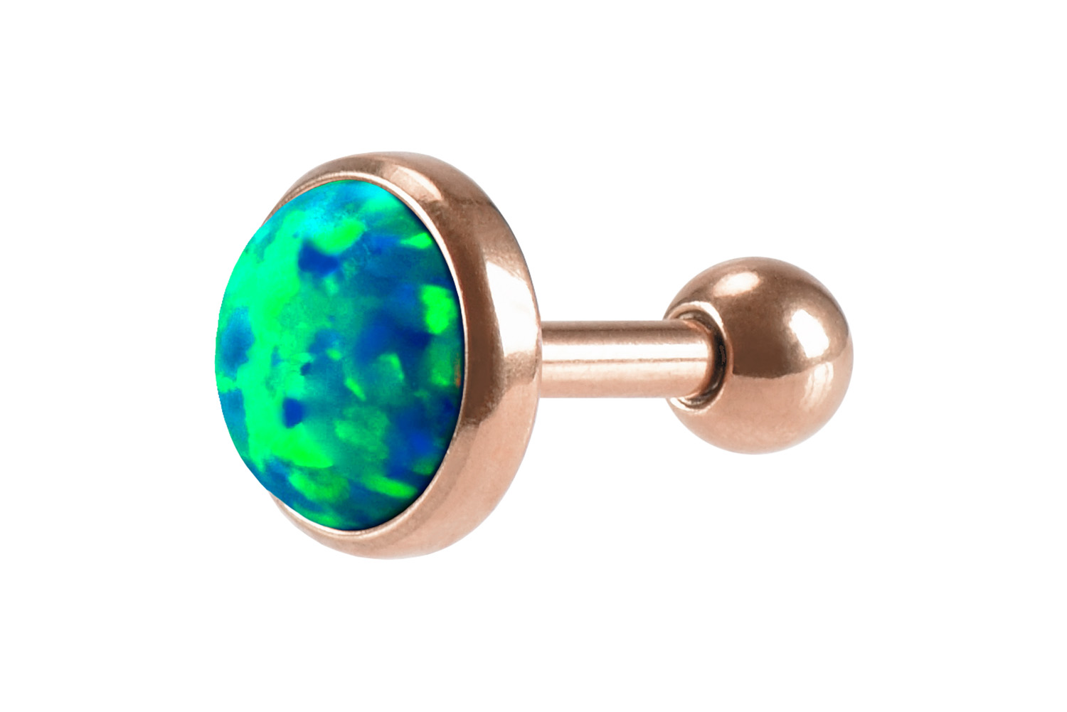 Chirurgenstahl Ohrpiercing SYNTHETISCHER OPAL ++SALE++